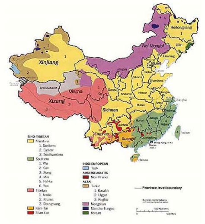 The Map of China’s Ethnic Groups